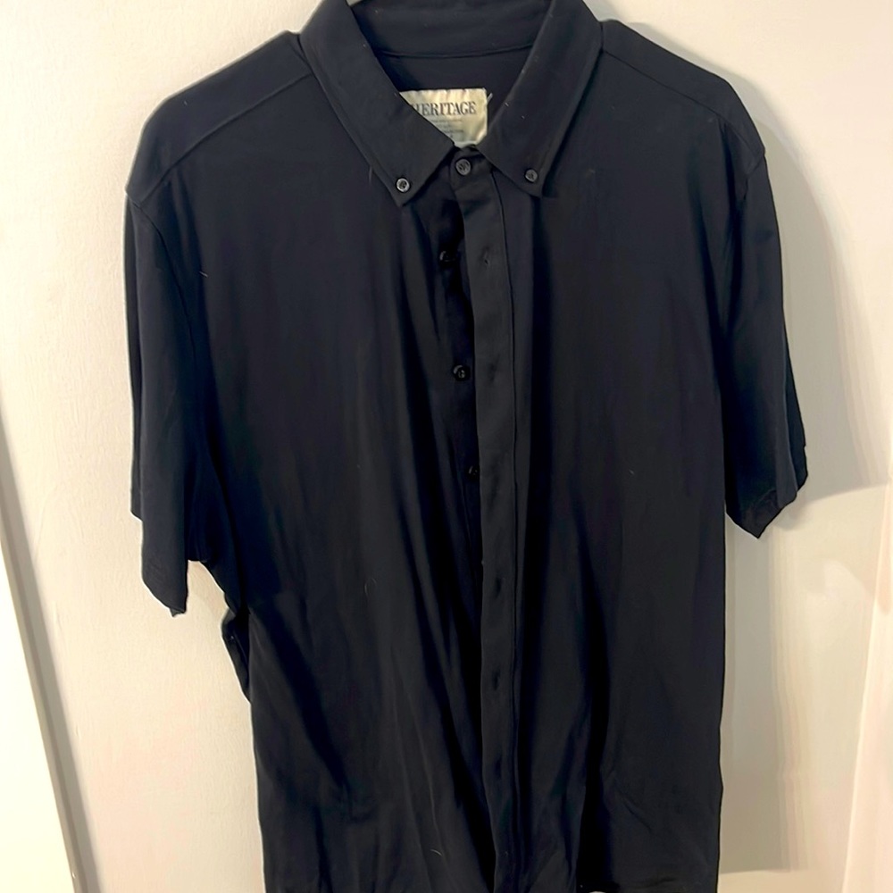 Black Soft Button Up by Heritage